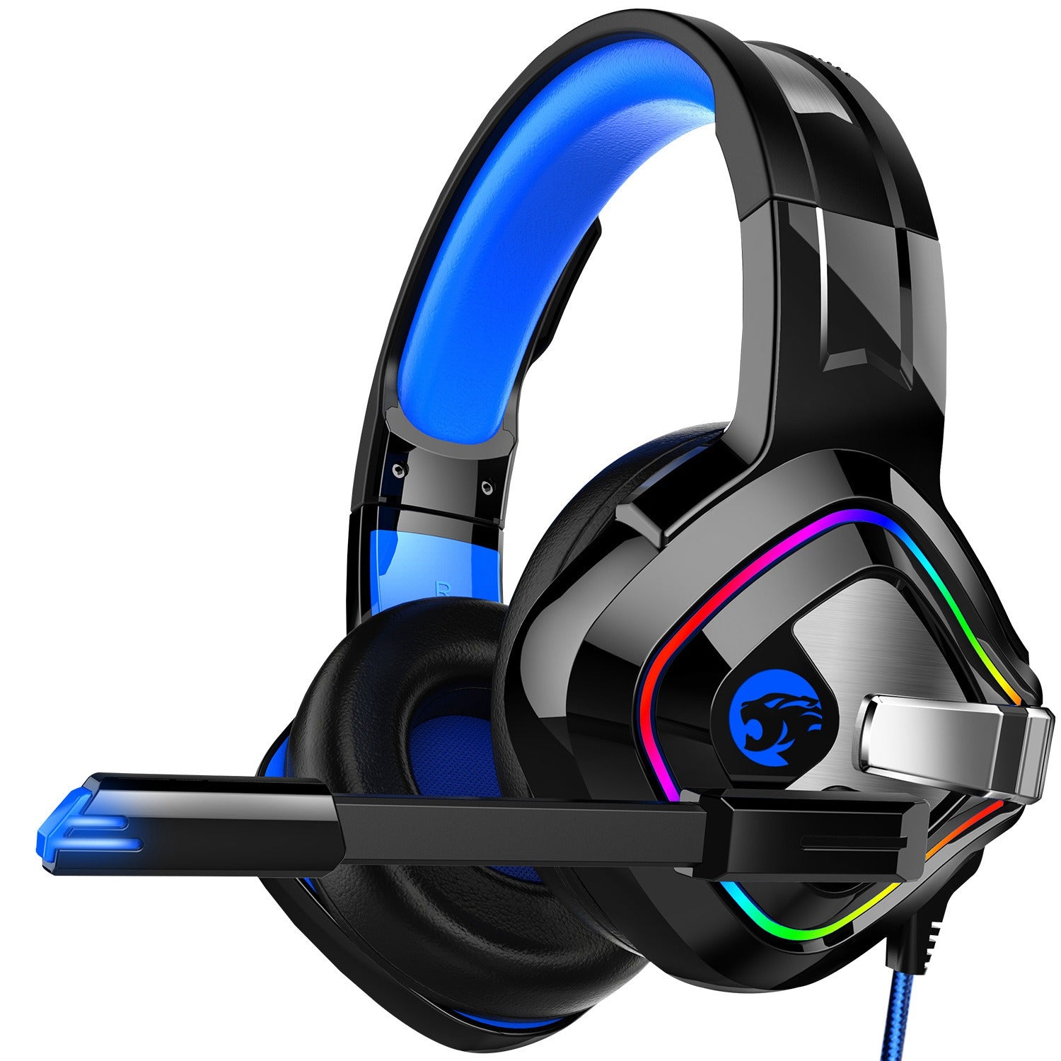 IMYB A66 USB+3.5mm Wired Over-Ear E-sports Headphone RGB Light Stereo 7.1 Bass PC Gaming Headset IMYB A66 USB+3.5mm Wired Over-Ear E-sports Headphone RGB Light Stereo 7.1 Bass PC Gaming Headset